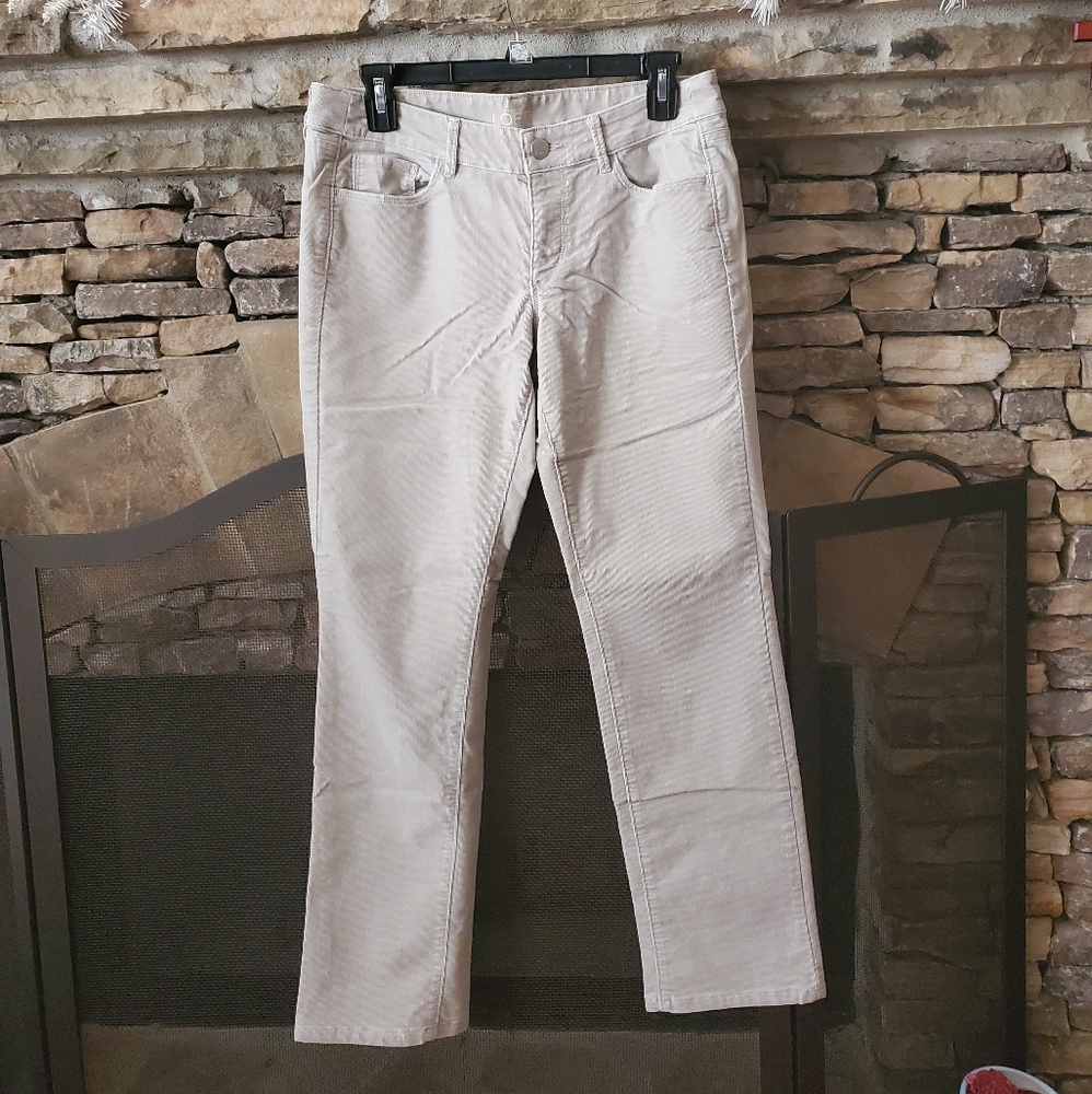 LOFT Modern Straight Corduroy Ankle Pants